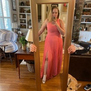 Azazie Lindie Bridesmaid Dress in Flamingo 🦩